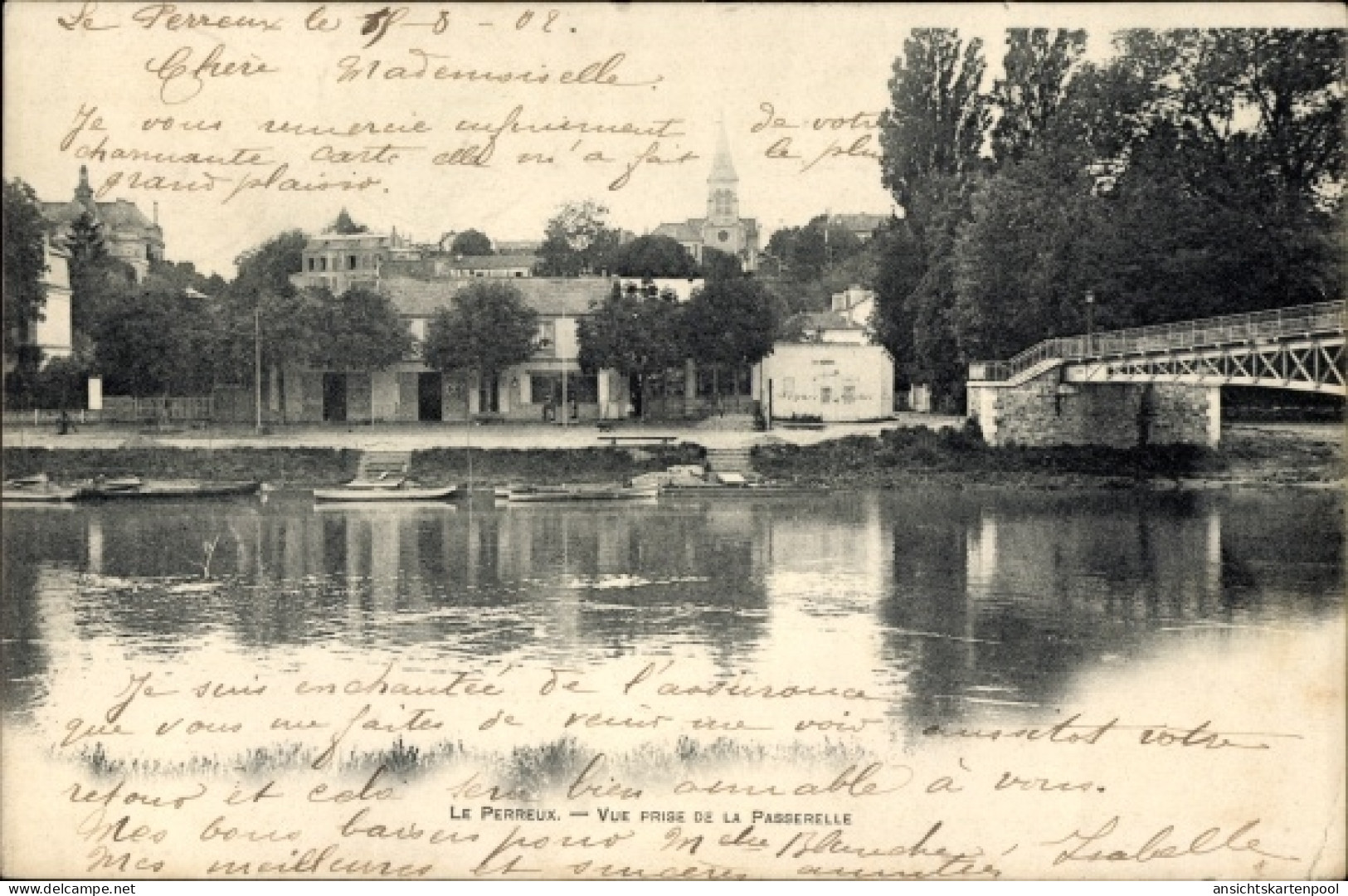 CPA Le Perreux Sur Marne Val De Marne, Die Passerelle - Autres & Non Classés