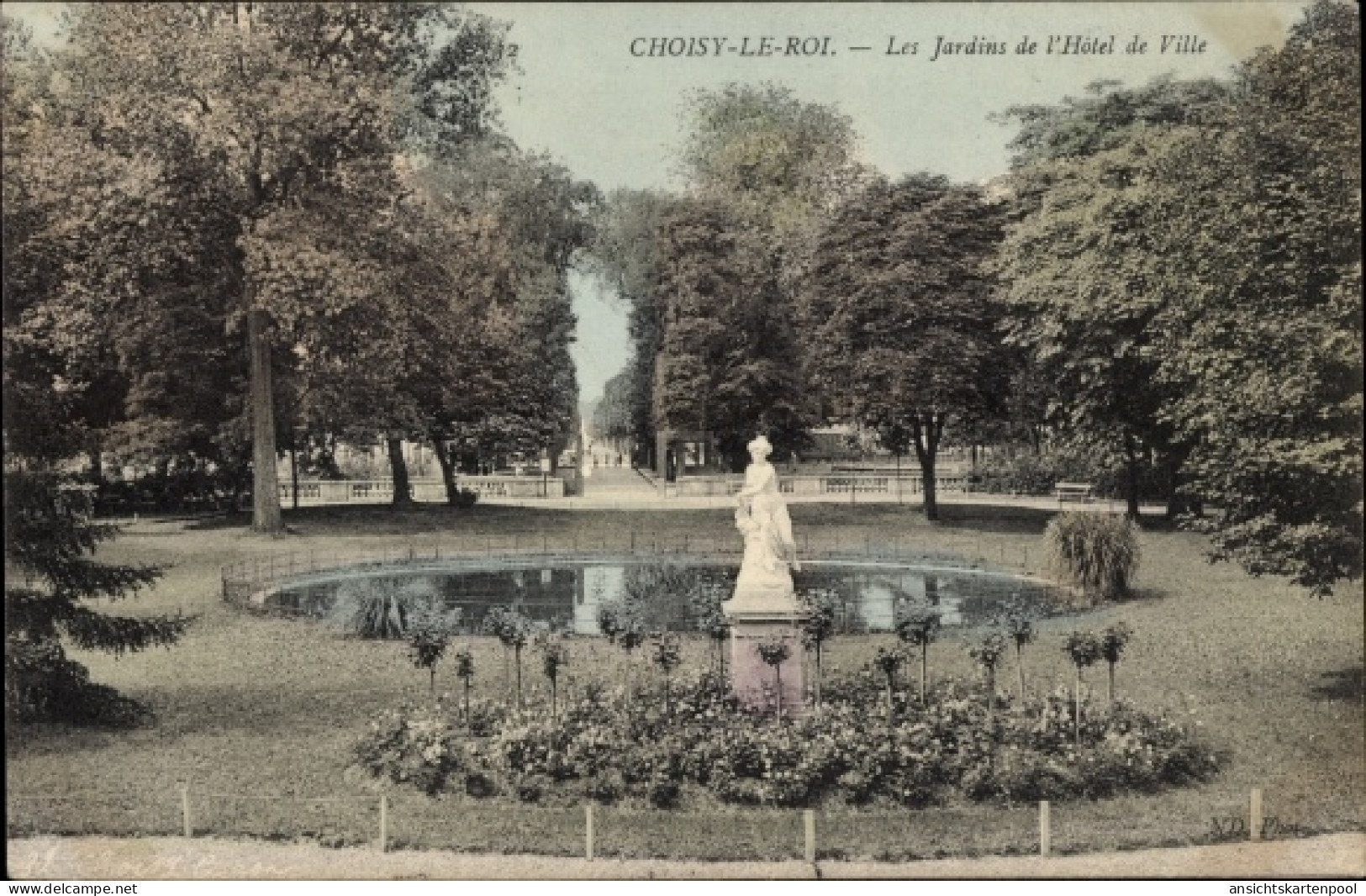 CPA Choisy Le Roi Val De Marne, Die Gärten Des Rathauses - Sonstige & Ohne Zuordnung