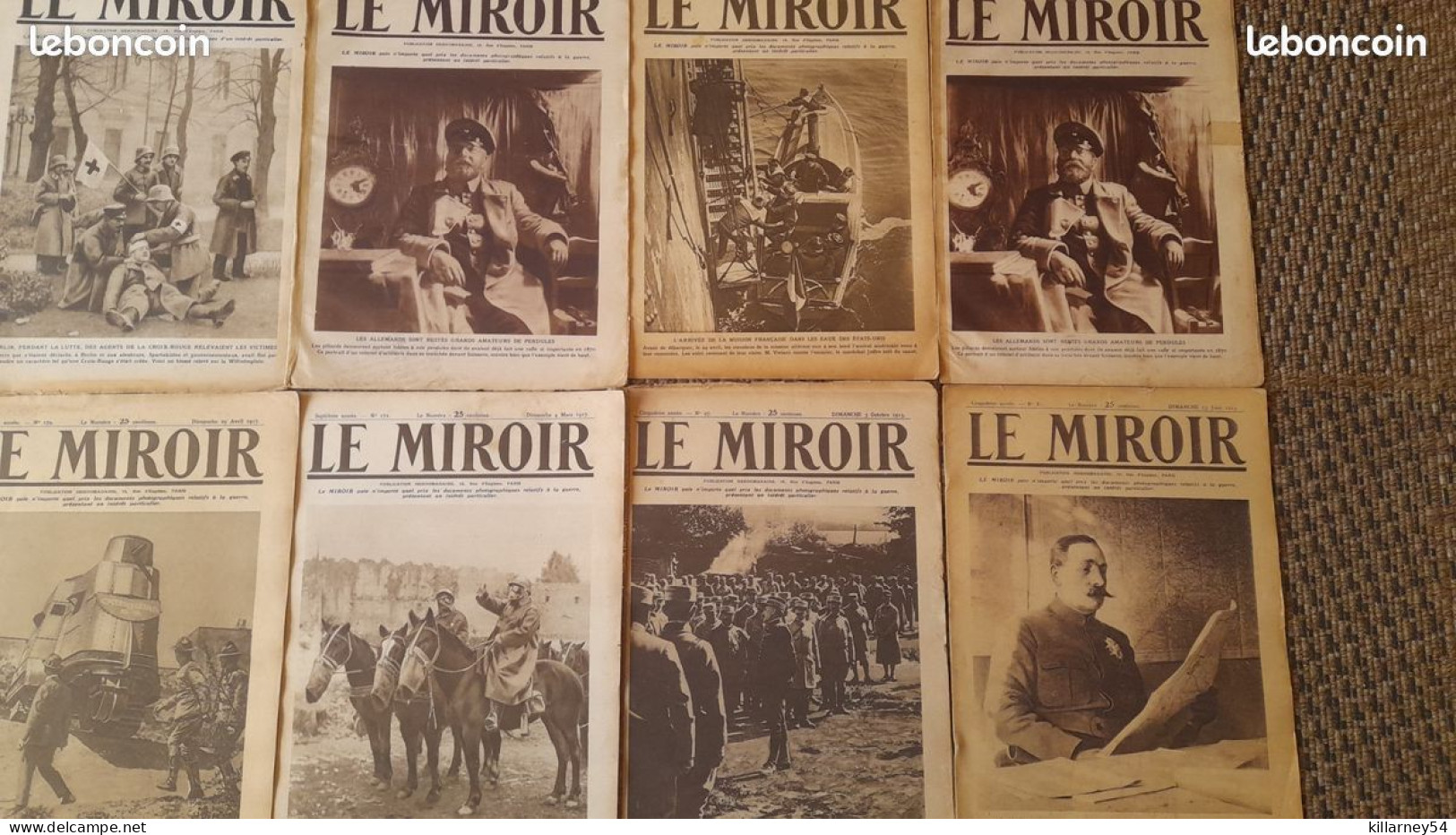 "Le Miroir" 14-18 17 Numéros Datés De 1915 à 1919 WW1 MILITARIA - 1914-18