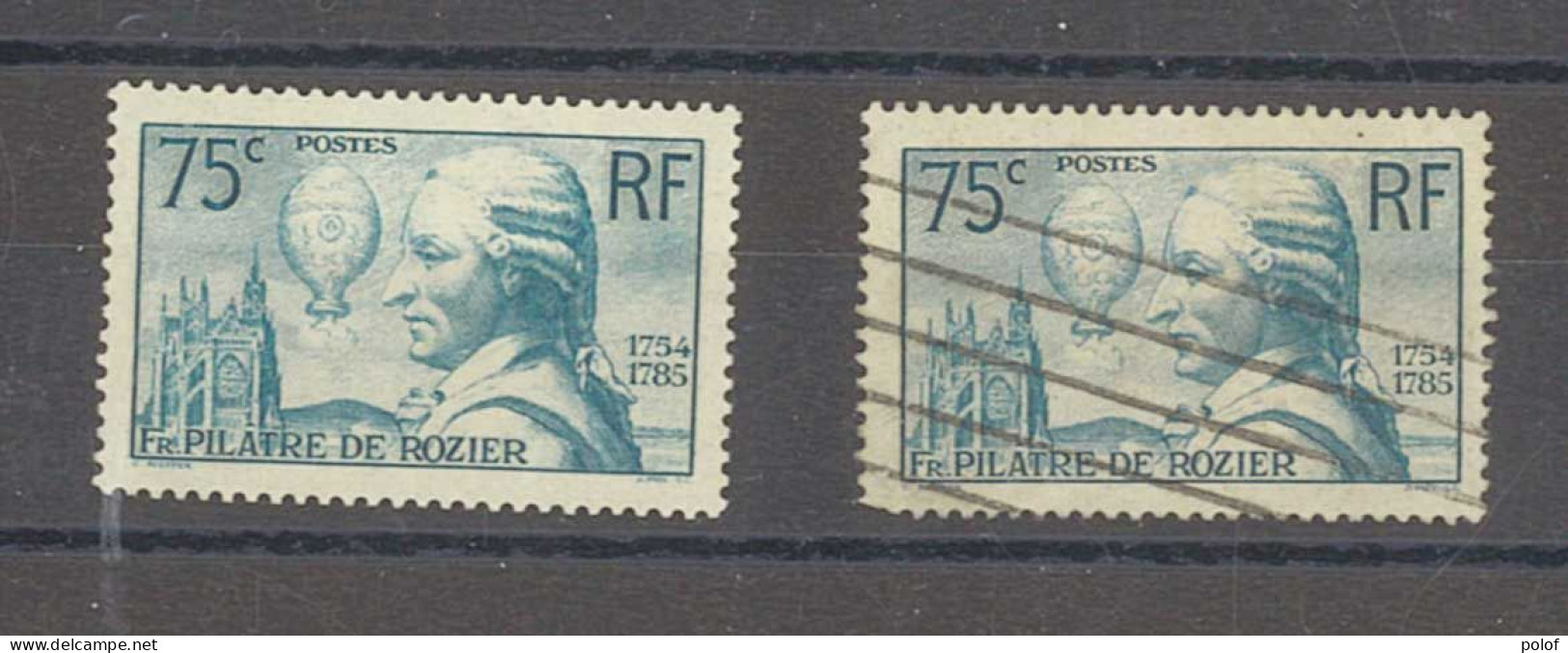 Yvert 313 - Pilaire De Rozier   - 1 Timbres Neuf Sans Trace De Charnière + 1 Timbre Oblitéré - Sonstige & Ohne Zuordnung