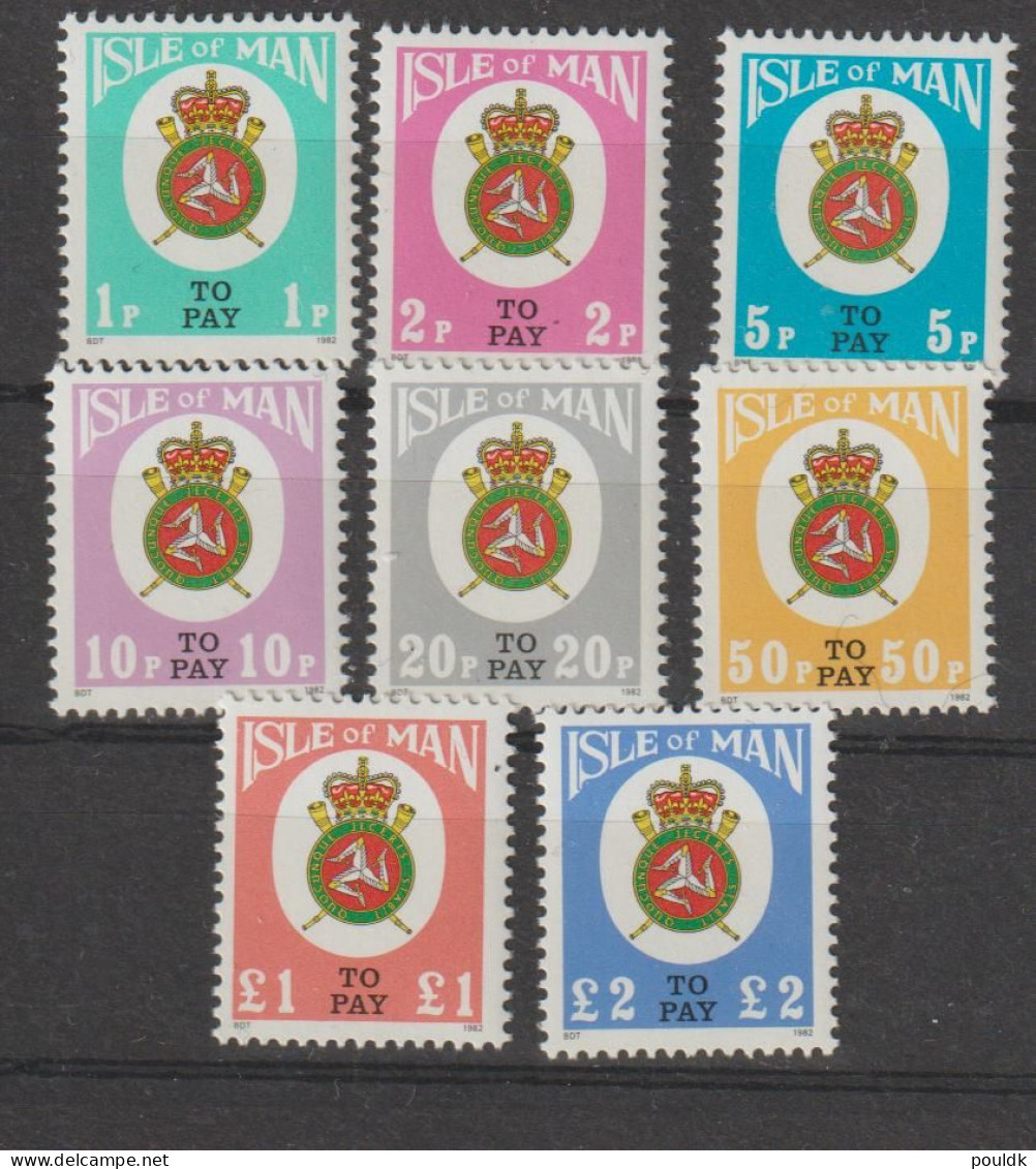 Isle Of Man 1982 Postage Due Set Of Eight MNH/**. Postal Weight 0,04 Kg. Please Read Sales Conditions Under Image Of Lot - Man (Ile De)