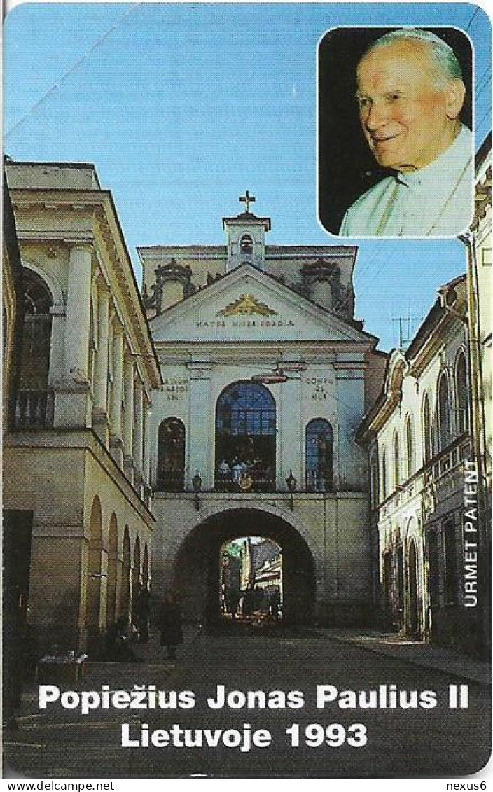Lithuania - Lietuvos Telekomas (Urmet) - Pope In Lithuania, 25Units, 08.1993, 44.977ex, Mint - Litouwen