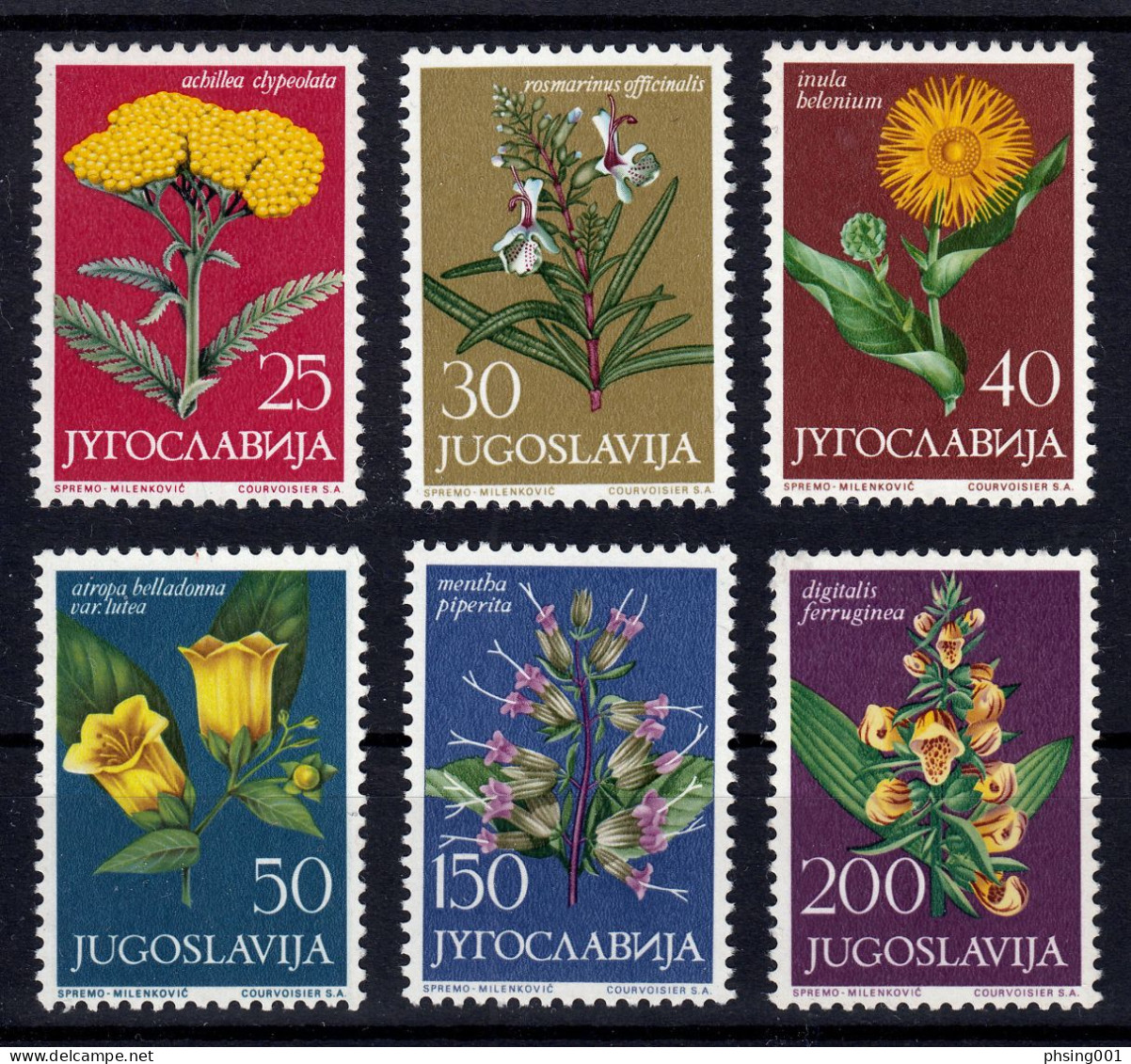 Yugoslavia 1965 Flora Flowers Plants Digitalis Ferruginea, Set MNH - Neufs