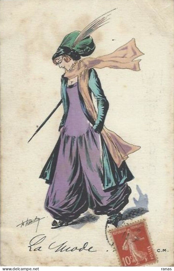 CPA ROBERTY Style Sager Art Nouveau Circulé CM 32 Mode Chapeau érotisme Femme Girl Women - Robert