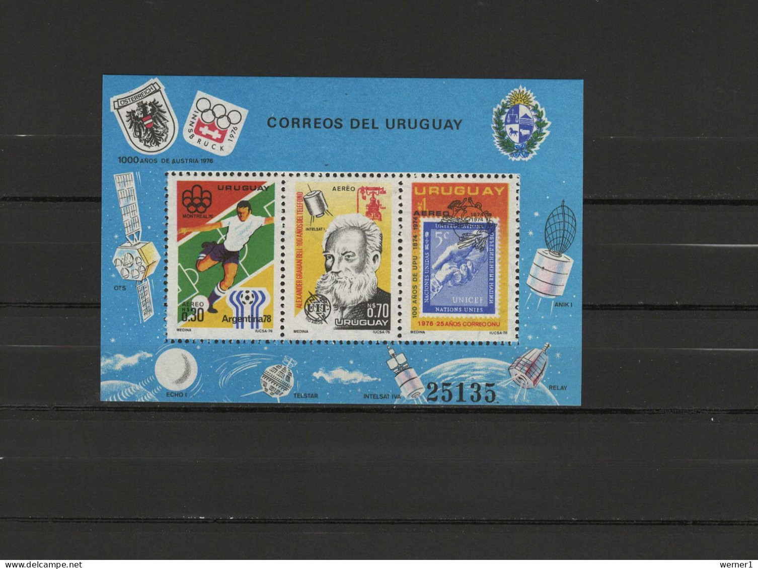 Uruguay 1976 Olympic Games Montreal / Innsbruck, Football Soccer World Cup, Space S/s MNH -scarce- - Sommer 1976: Montreal