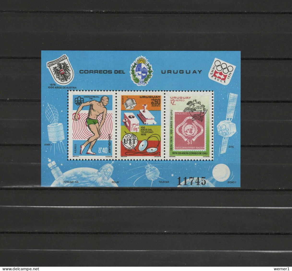 Uruguay 1976 Olympic Games Montreal / Innsbruck, Space, UPU, ITU S/s MNH -scarce- - Summer 1976: Montreal