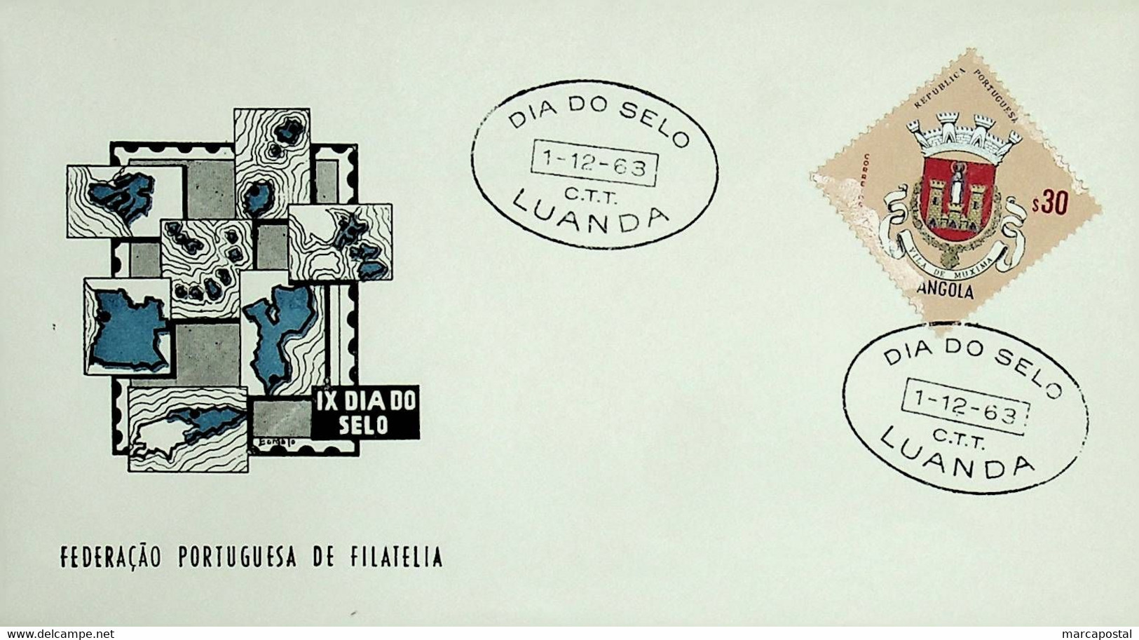 1963 Angola Dia Do Selo / Stamp Day - Journée Du Timbre