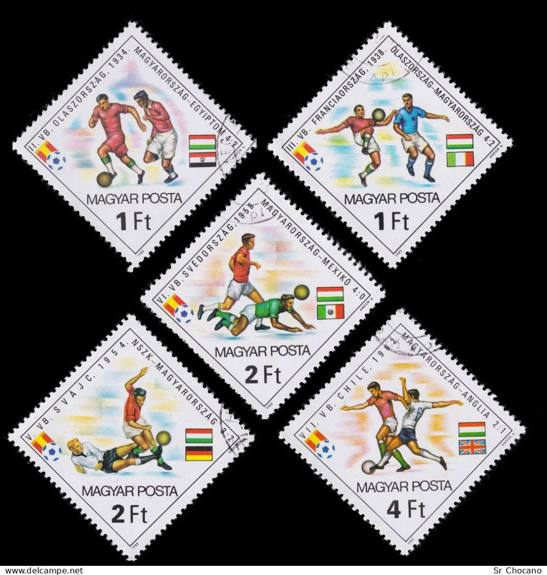 WORD CUP FOOTBALL.1982.HUNGARY.SET 5 USED - Andere & Zonder Classificatie