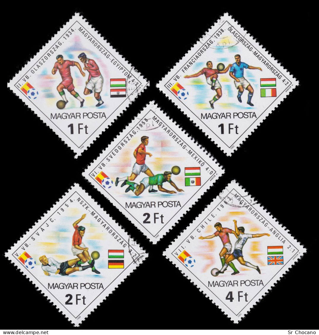 WORD CUP FOOTBALL.1982.HUNGARY.SET 5 USED - Other & Unclassified