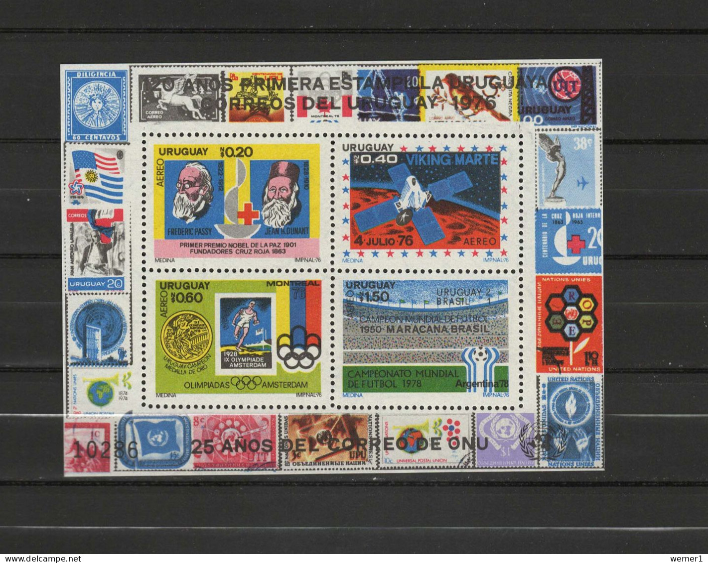 Uruguay 1976 Olympic Games Montreal / Innsbruck, Space, Football Soccer World Cup, Red Cross S/s MNH - Summer 1976: Montreal