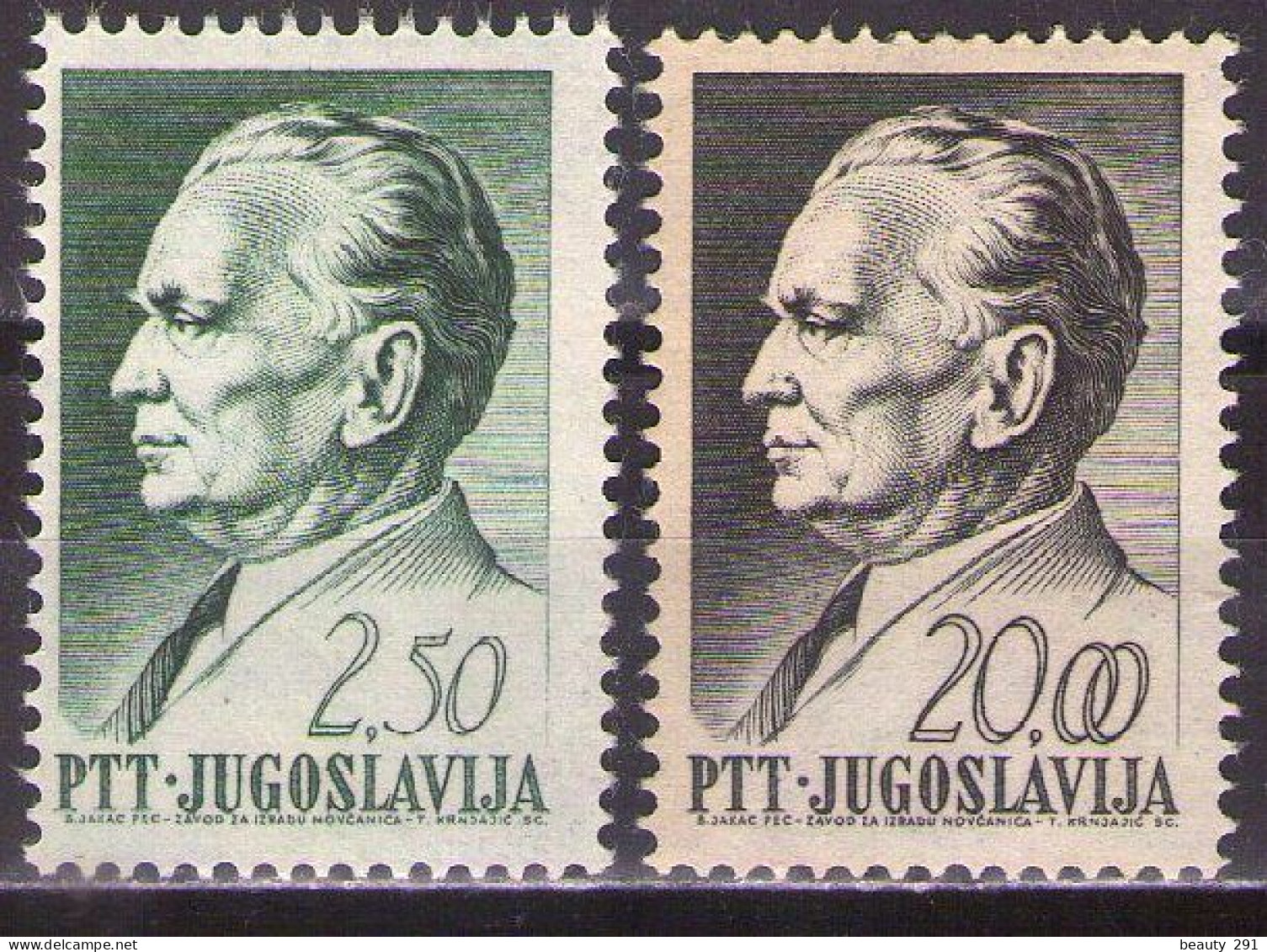 Yugoslavia 1968 - Definitive-Tito - Mi 1288 -1289 - MNH**VF - Neufs