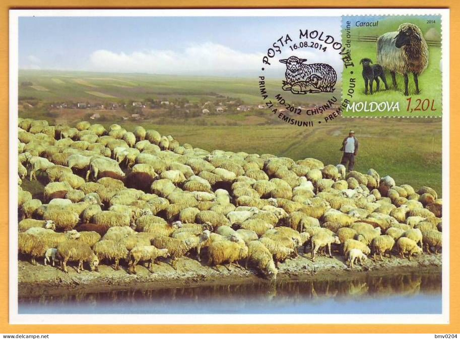 2014 Moldova Moldavie Moldau Maxicard Breeds Of Sheep.1,20 - Moldavië