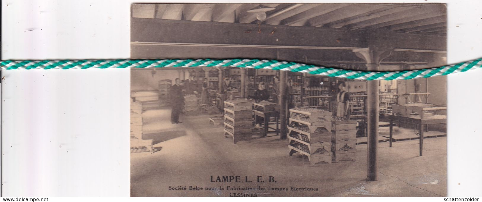 Lessen, Lessines, Lampe L.E.B. Socièté Belge Pour La Fabrication Des Lampes Electriques - Lessines