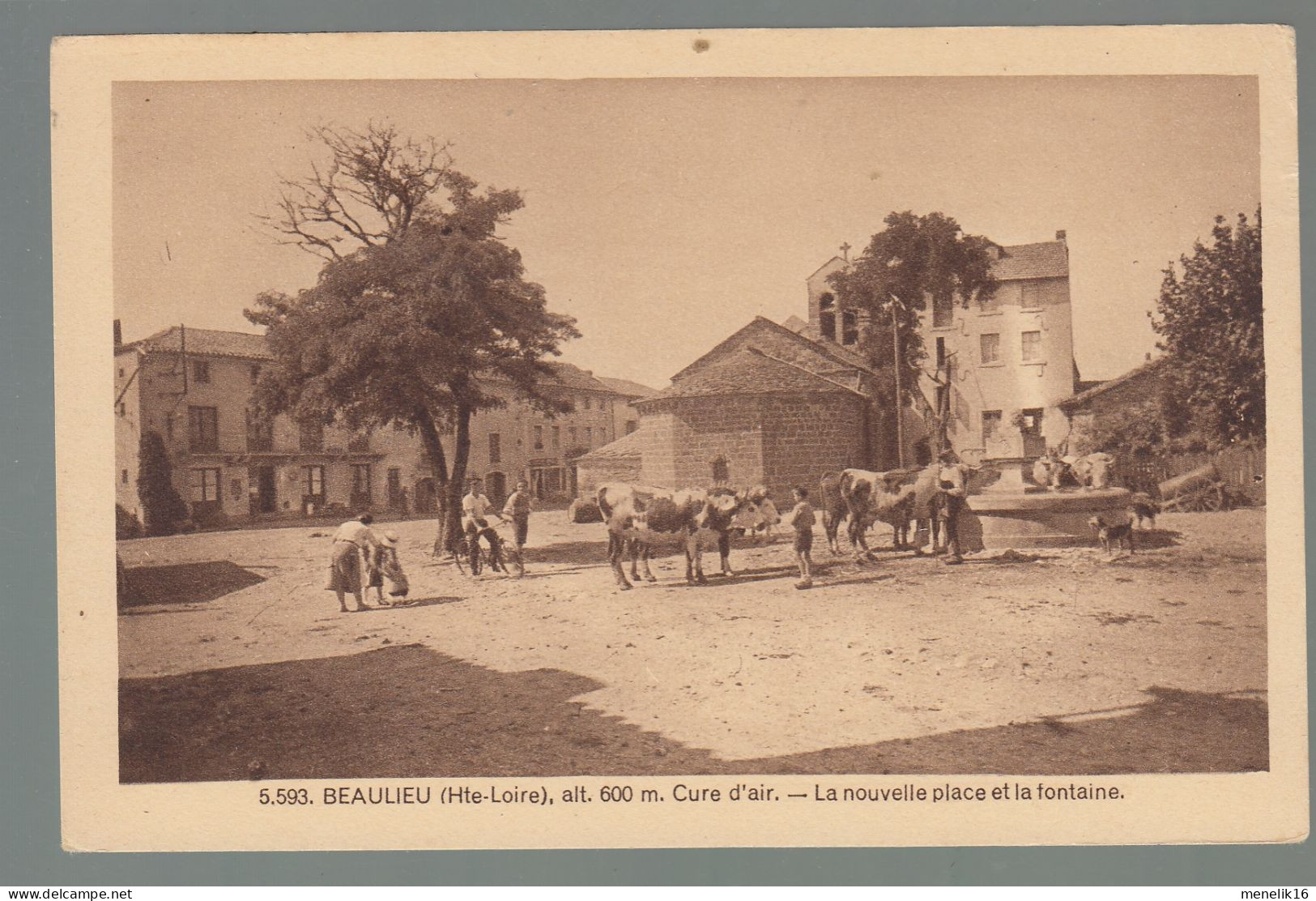 CP - 43 - Beaulieu - Nouvelle Place - Fontaine - Autres & Non Classés