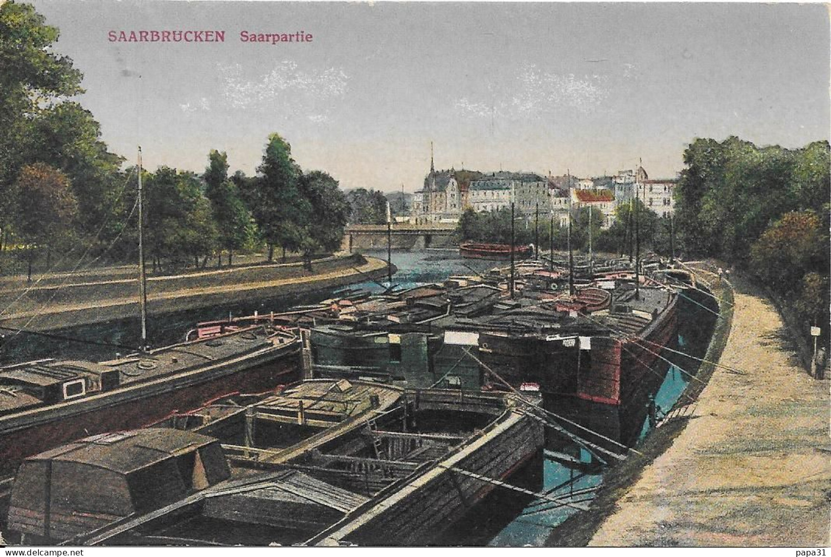 Sarrebruck  Saarbrücken - Péniches - Saarbrücken