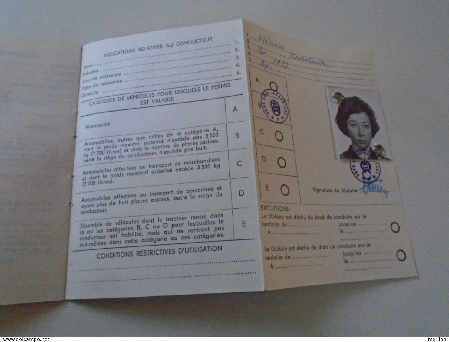 D203064     Hungary  -  International Driving Permit -  1975  Budapest - Historical Documents