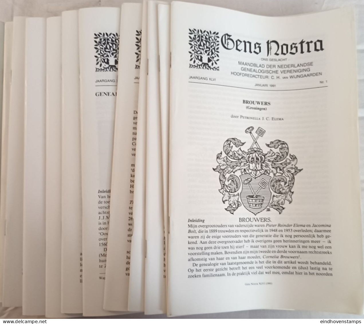 Gens Nostra 1991, Genealogische Vereniging, Jaargang 1991 Compl, Jaargang 46, 716 Pag, Karel De Grote Editie II - Otros & Sin Clasificación
