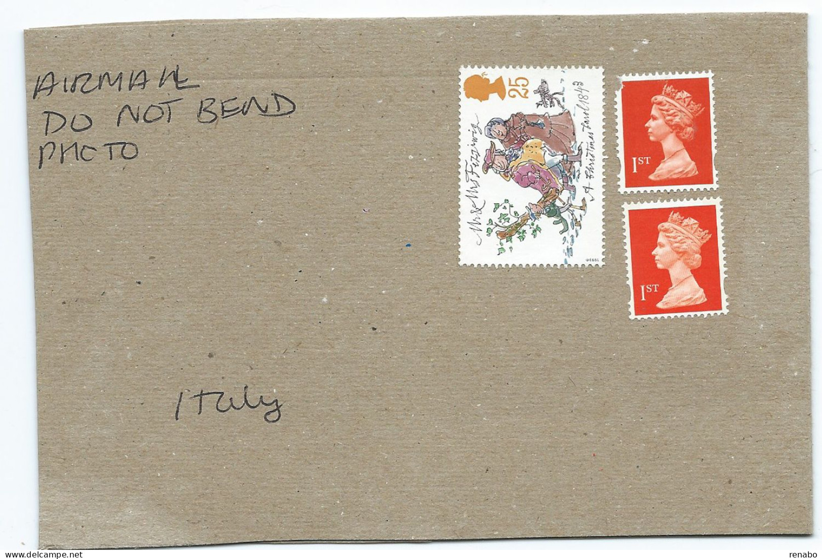 Great Britain 2015;Cardboard Used As Envelope, Mint Front. It 'an Oddity. You Can Use It For Collection Or Dispatch. - Marcophilie