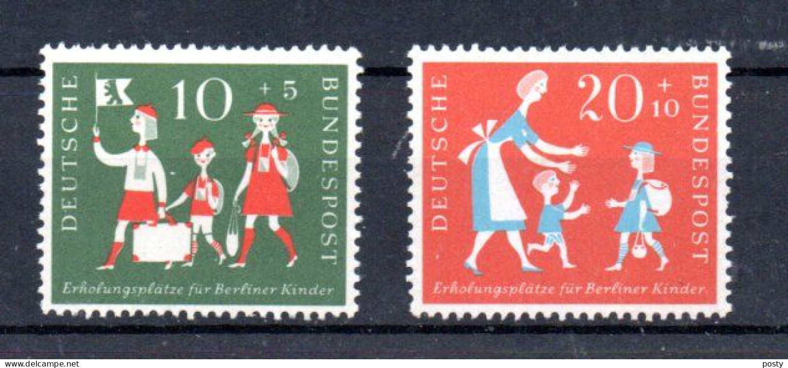 ALLEMAGNE - GERMANY - 1957 - BIENFAISANCE - CHARITY - VACANCES POUR LES ENFANTS DE BERLIN - CHILDREN OF BERLIN - - Neufs