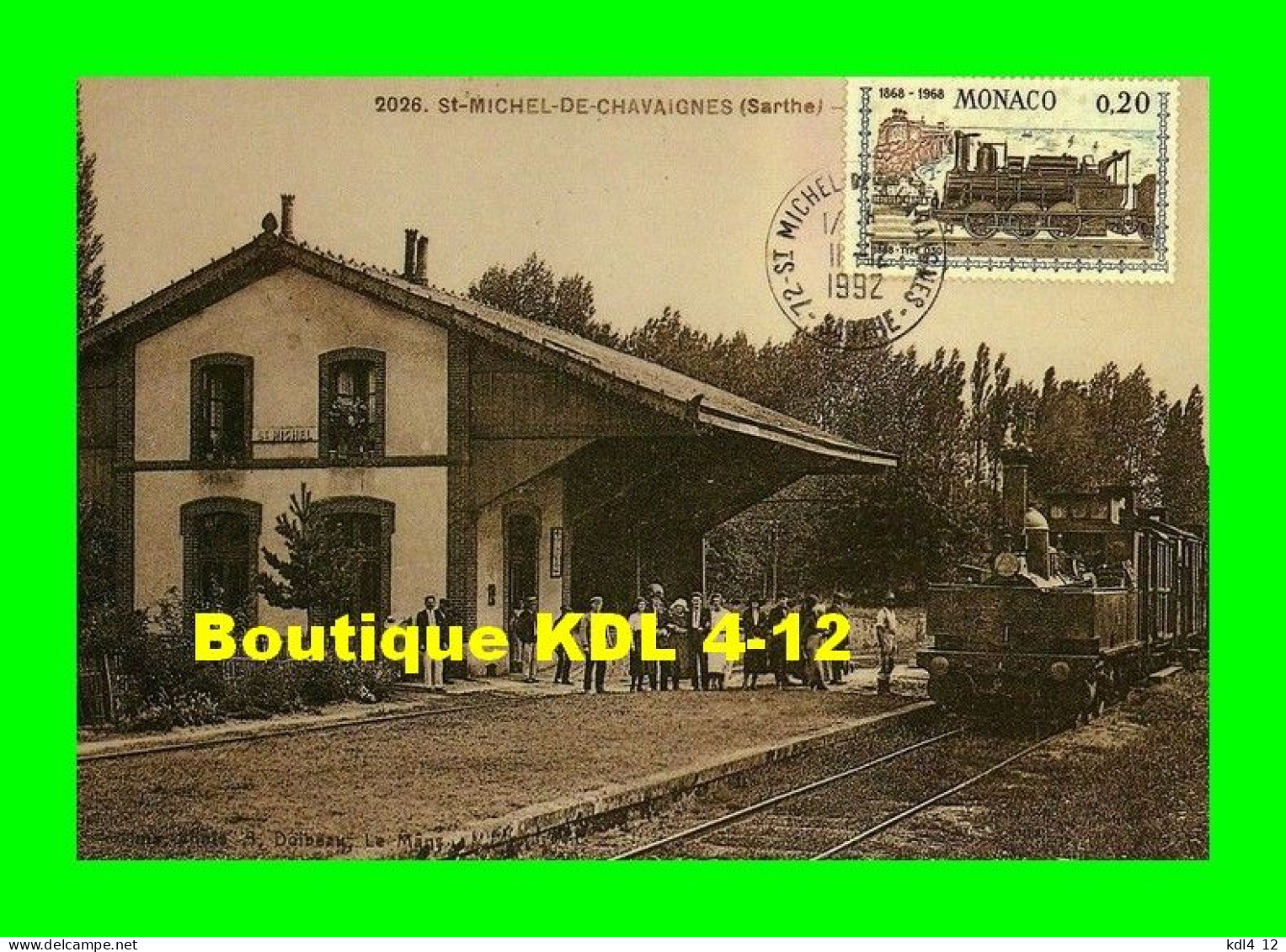 AL REP 11 - Train - Loco Fives-Lille 030 T En Gare - SAINT-MICHEL DE CHAVAIGNES - Sarthe - M-St-C  - REPRODUCTION - Stations - Met Treinen