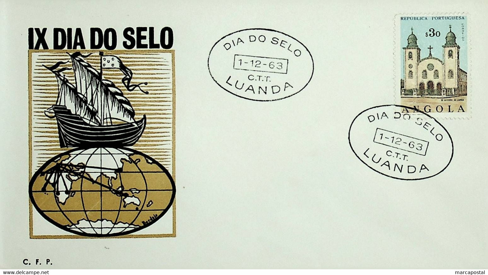 1963 Angola Dia Do Selo / Stamp Day - Stamp's Day