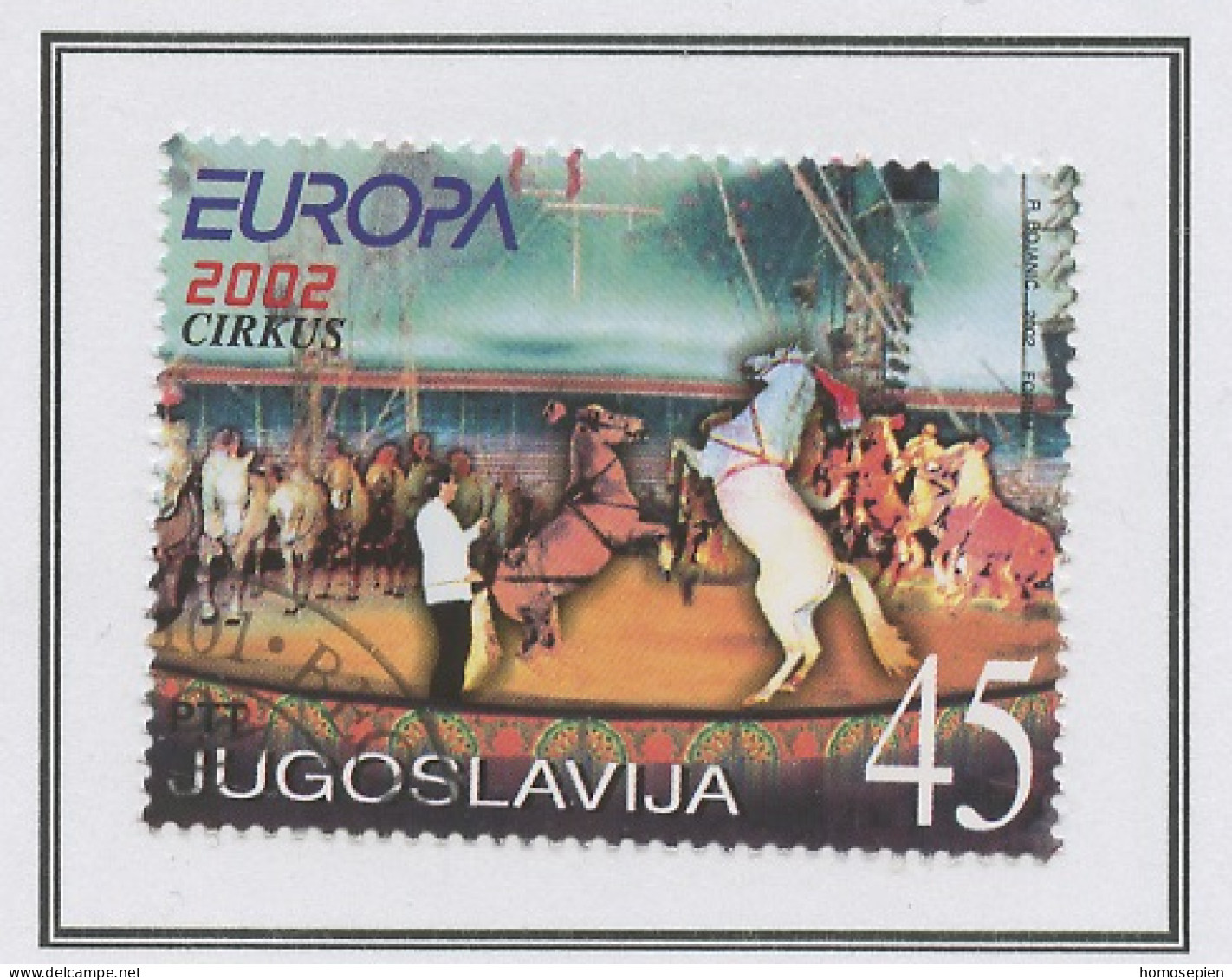 Yougoslavie - Jugoslawien - Yugoslavia 2002 Y&T N°(1) - Michel N°3078 (o) - 45d EUROPA - Used Stamps