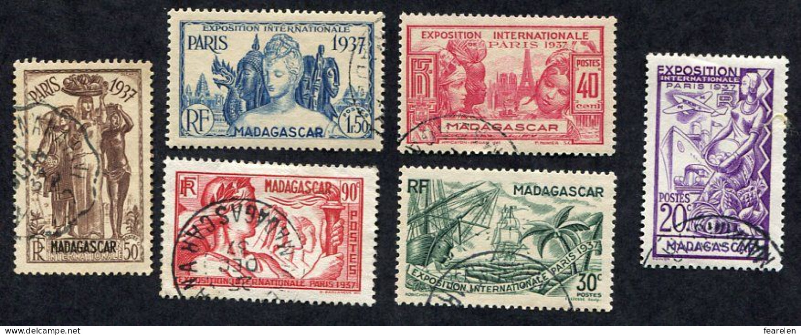 Colonie Française, Madagascar N°193/8 Oblitéré, Qualité Très Beau - Used Stamps