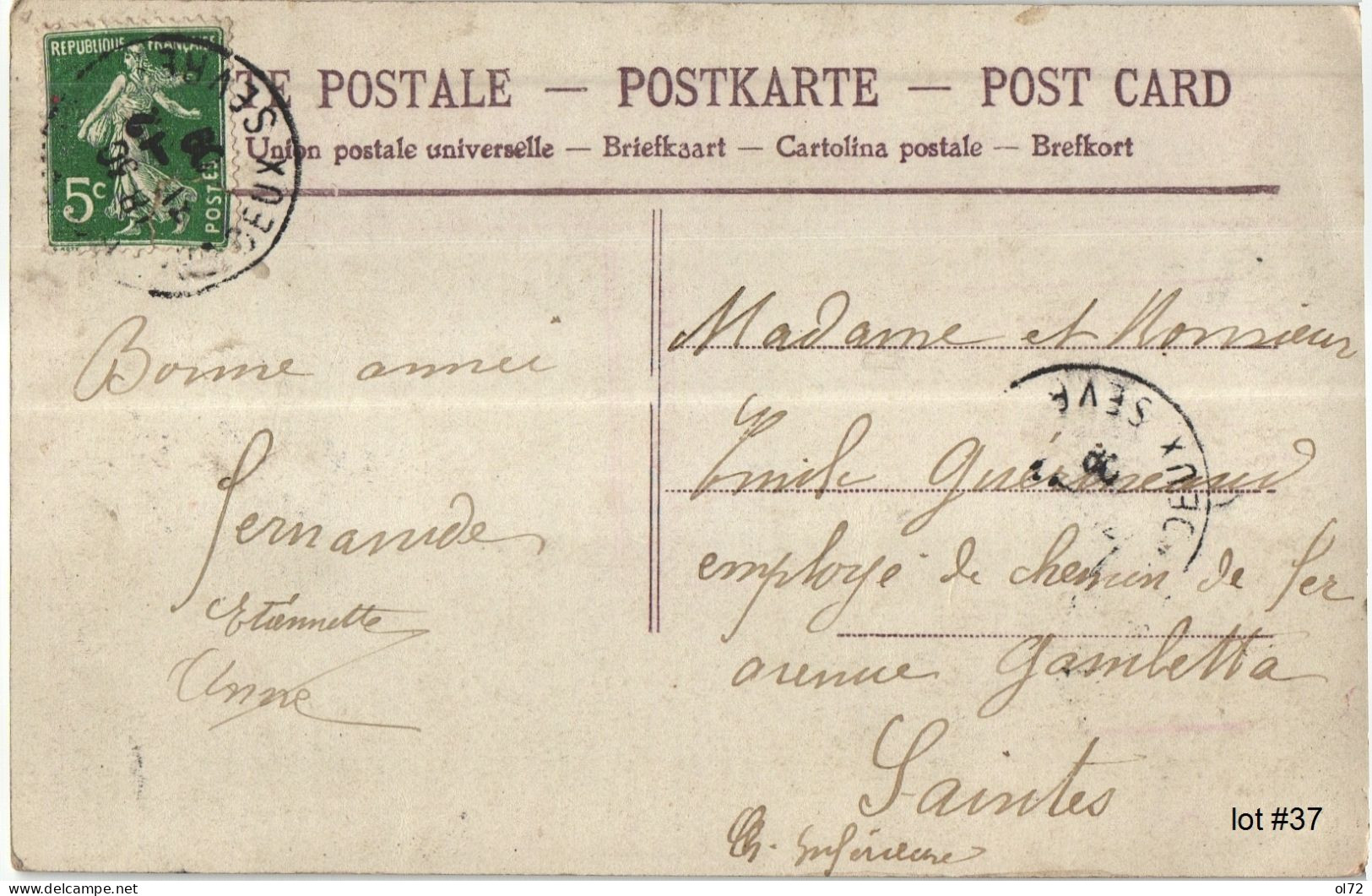 CPA - Faux Télégramme - Bonne Année - Enfant - Postal Services