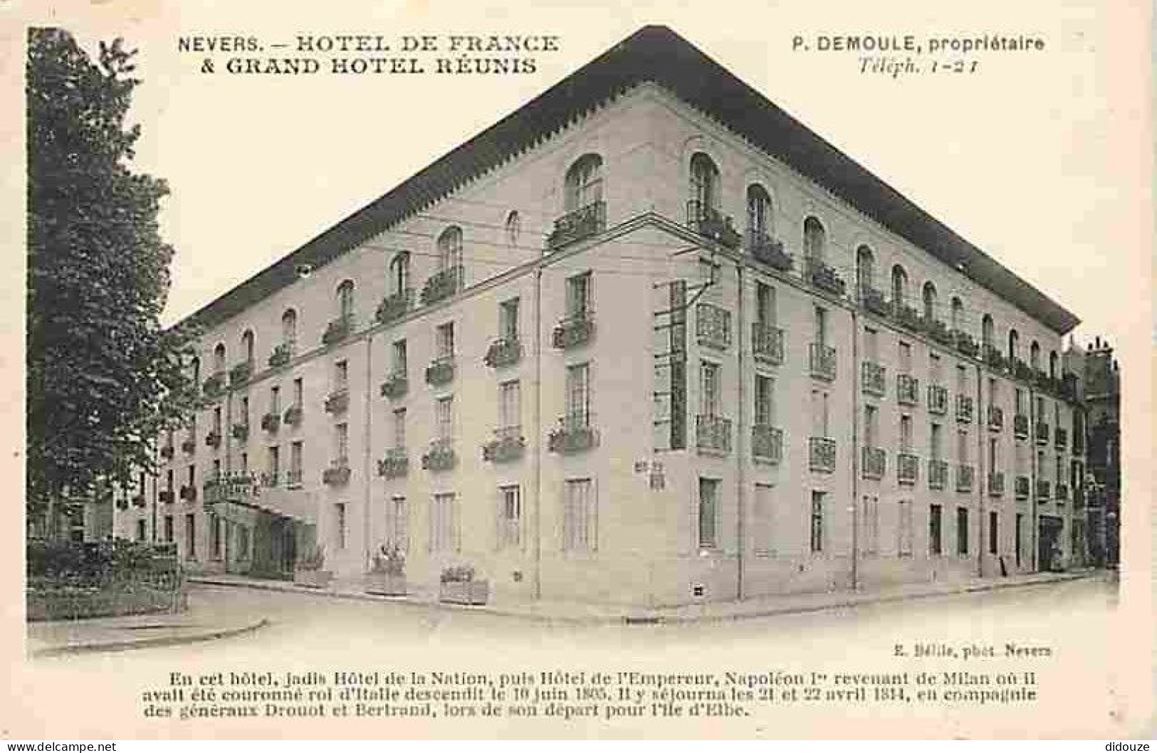 58 - Nevers - Hotel De France Et Grand Hotel Réunis - CPA - Voir Scans Recto-Verso - Nevers
