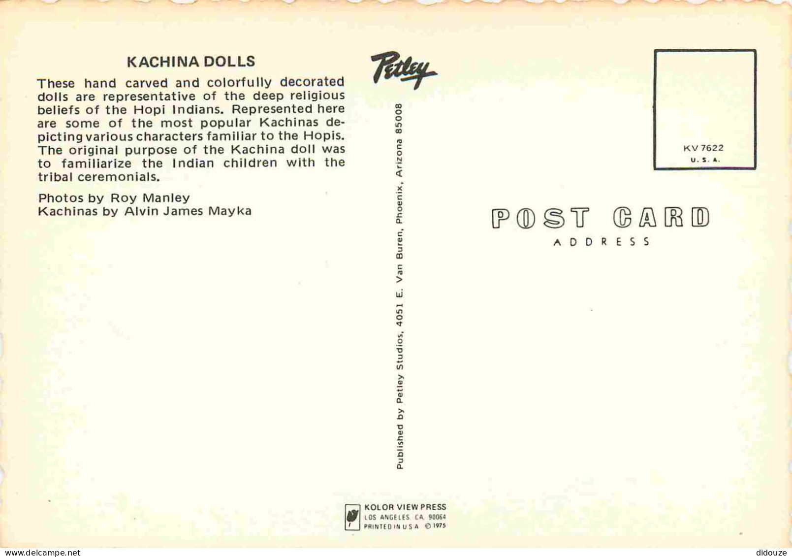 Indiens - Kachina Doll Collection - Kachina Dolls - Poupées Représent Des Indiens - CPM - Voir Scans Recto-Verso - Indiens D'Amérique Du Nord