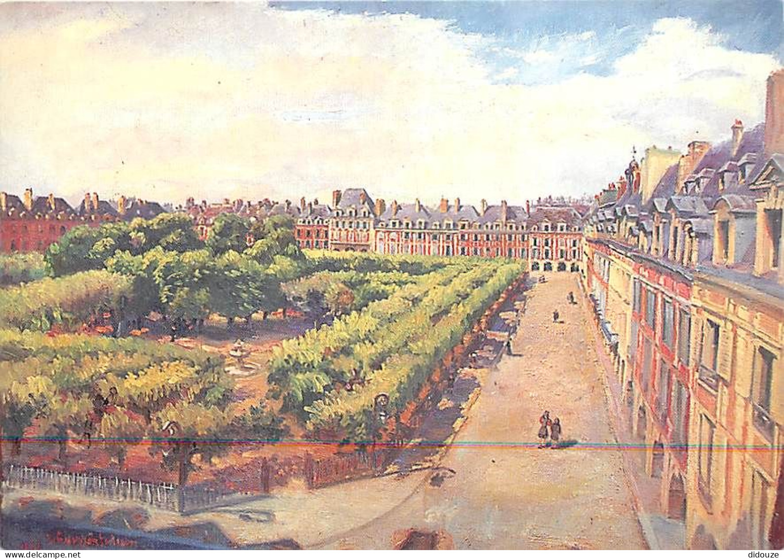 Art - Peinture - Jacqueline Gaussen Salmon - La Place Des Vosges 1942 - CPM - Carte Neuve - Voir Scans Recto-Verso - Peintures & Tableaux