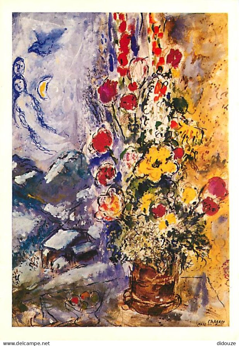 Art - Peinture - Marc Chagall - Fleurs De Gstaad - CPM - Carte Neuve - Voir Scans Recto-Verso - Paintings