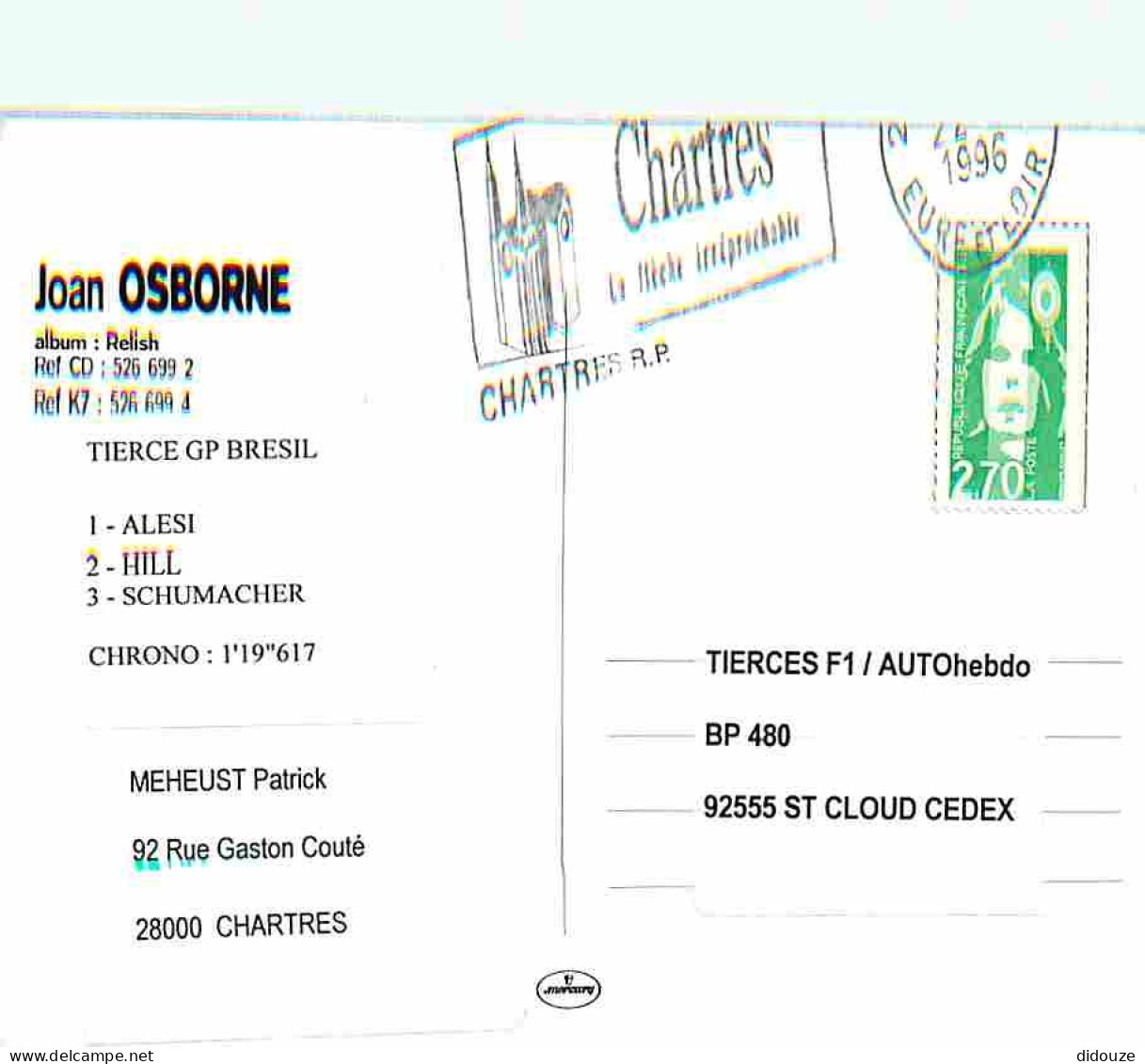 Musique - Joan Osborne - CPM - Voir Scans Recto-Verso - Musique Et Musiciens