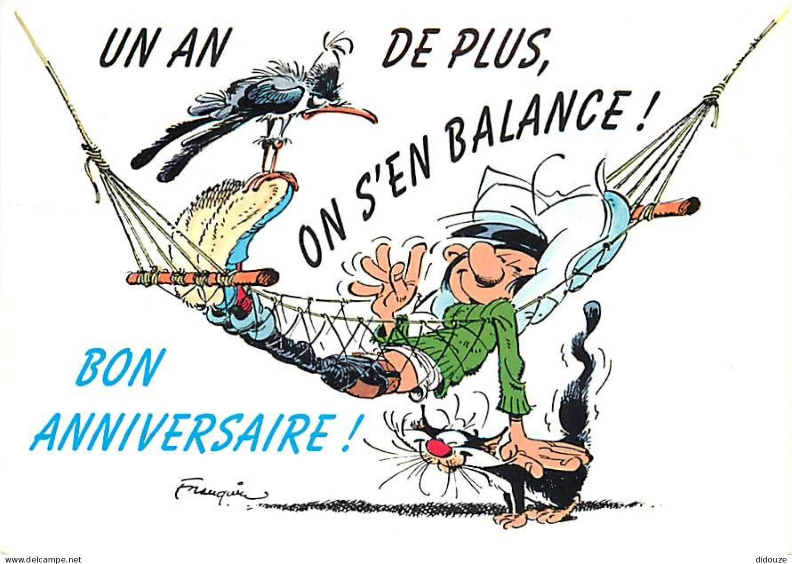 Bandes Dessinées - Gaston Lagaffe - Hamac - Le Chat Dingue - La Mouette Rieuse - Franquin - CPM - Voir Scans Recto-Verso - Fumetti