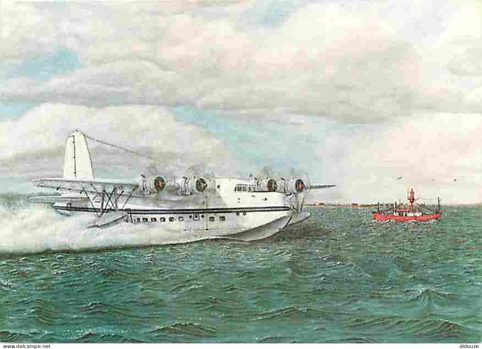 Aviation - Avions - Angela J Smith - 1944-built Short Sunderland Mk V G-BJHS Ex ML814 Alighting On The Solent Near Calsh - 1939-1945: 2nd War