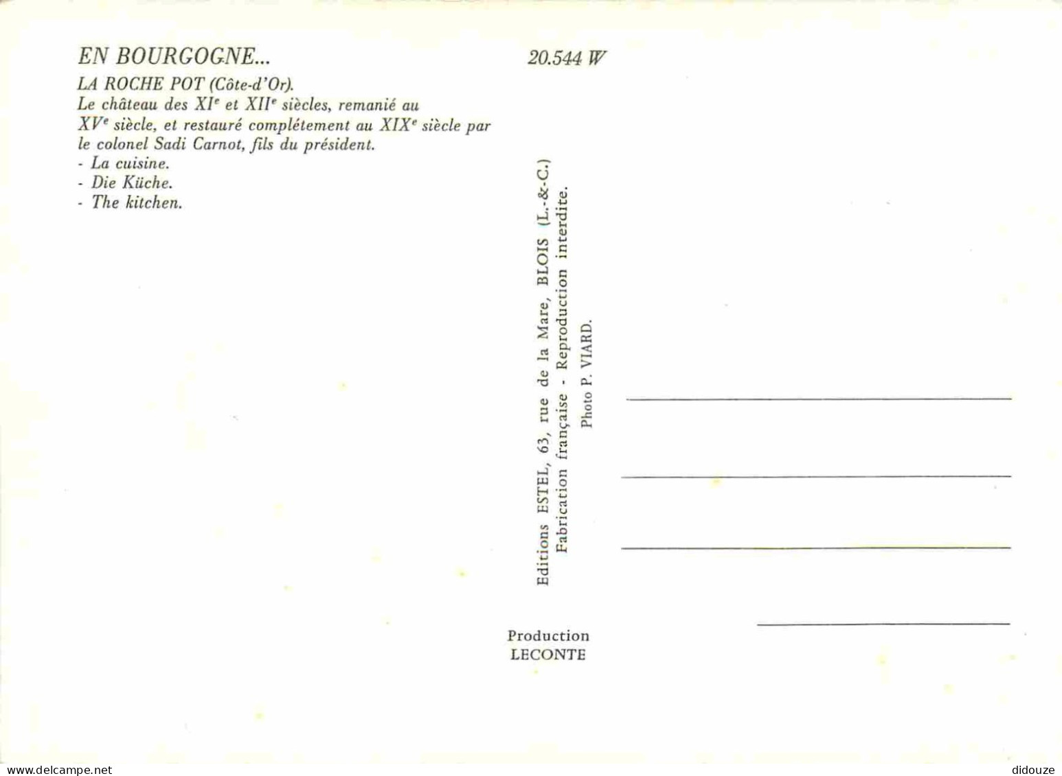 21 - La Rochepot - Intérieur Du Château - La Cuisine - CPM - Carte Neuve - Voir Scans Recto-Verso - Sonstige & Ohne Zuordnung