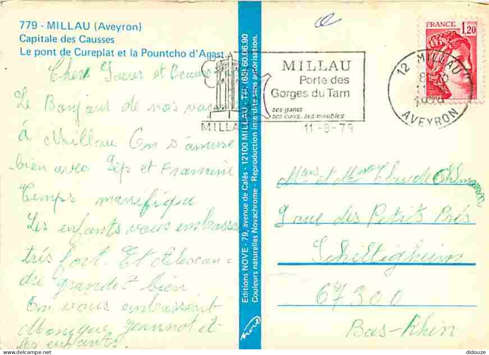 12 - Millau - Le Pont De Cureplat Et La Pountcho D'Agast - Flamme Postale - CPM - Voir Scans Recto-Verso - Millau