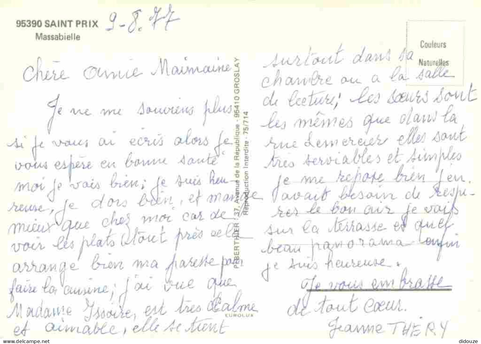 95 - Saint Prix - Massabielle - Vue Aérienne - CPM - Voir Scans Recto-Verso - Saint-Prix