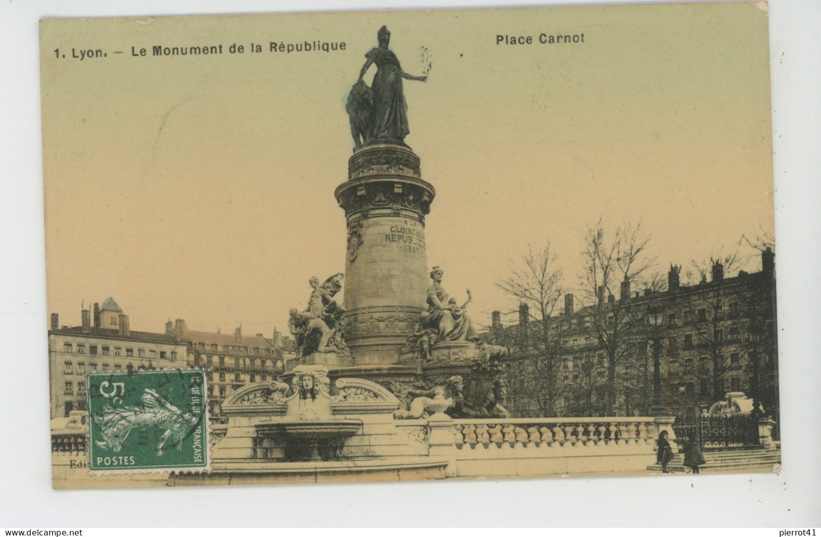 LYON - Le Monument De La République (belle Carte Glacée) - Autres & Non Classés