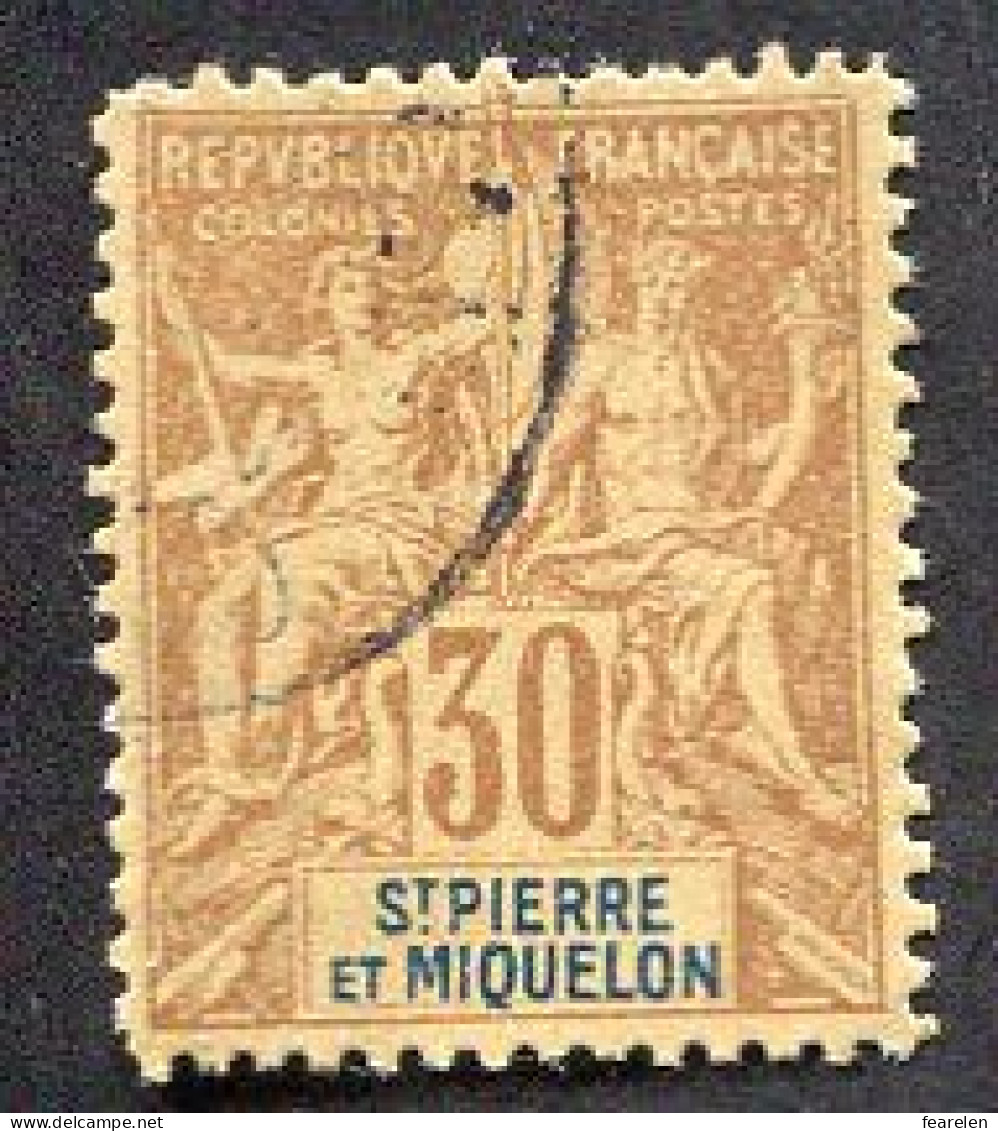 Colonie Française, Saint-Pierre Et Miquelon N°67 Oblitéré ; Faux Fournier - Used Stamps