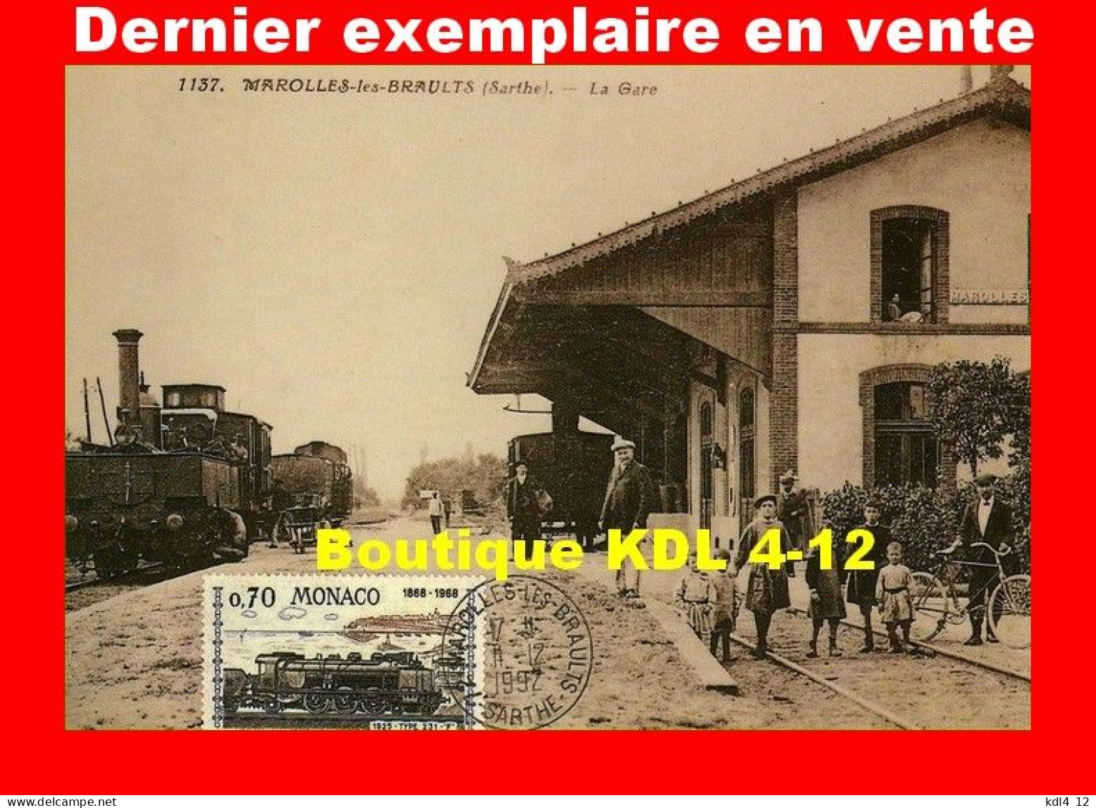 AL REP 12 - Train - Loco Fives-Lille 030 T - MAROLLES LES BRAULTS - Sarthe - MStC - REPRODUCTION - Marolles-les-Braults