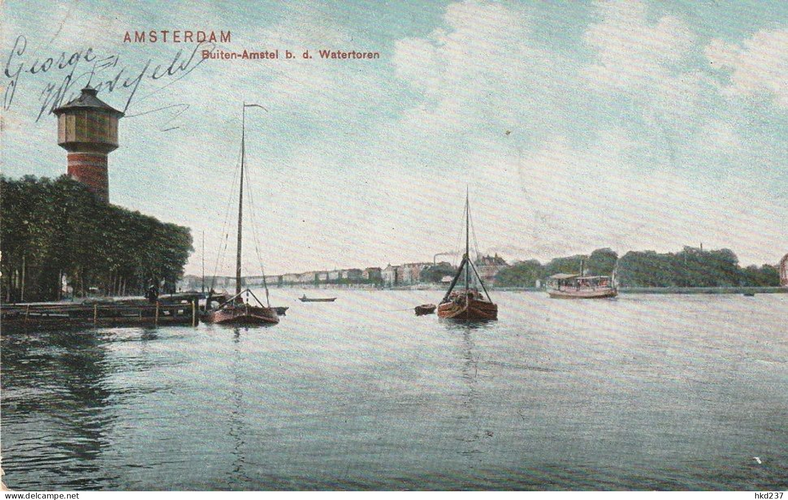 Amsterdam Buiten-Amstel B.d. Watertoren, Scheepvaart # 1906     4033 - Amsterdam