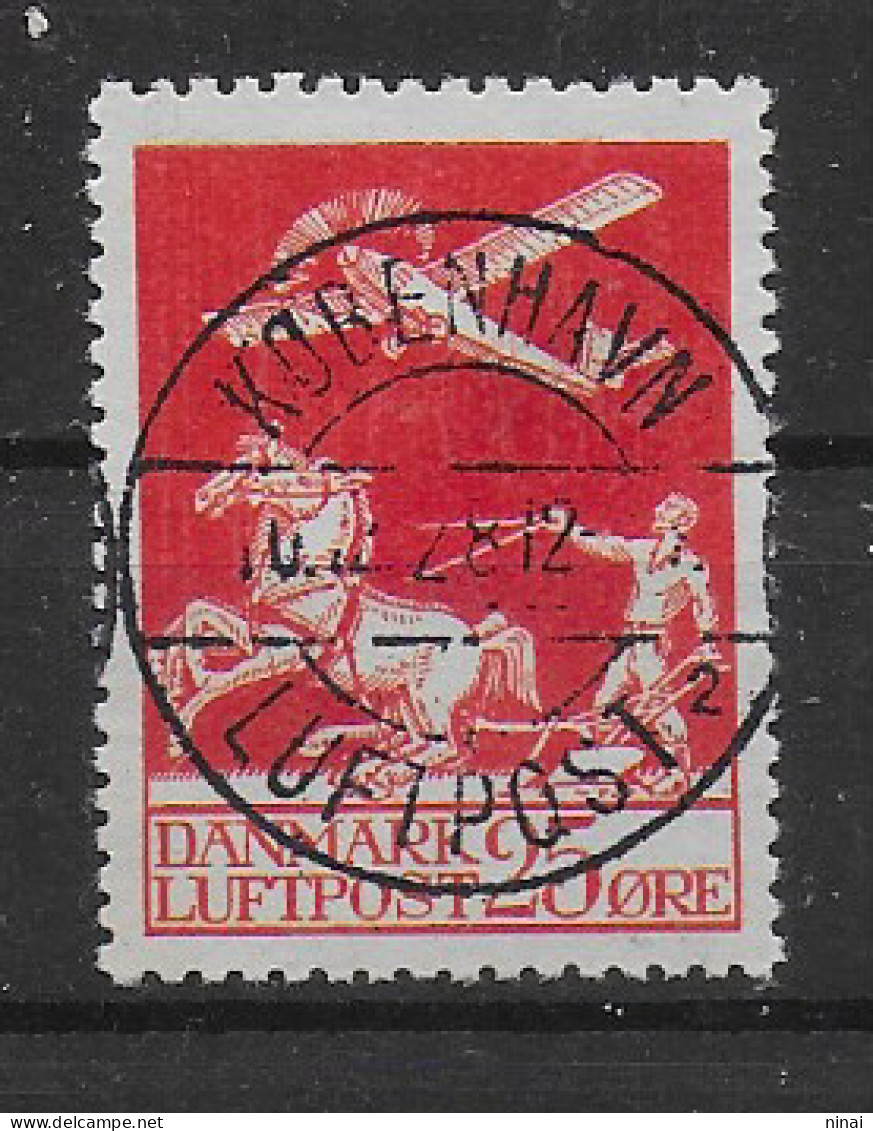 DANIMARCA POSTA AEREA 25 ORE USED-USATO C2052 - Used Stamps