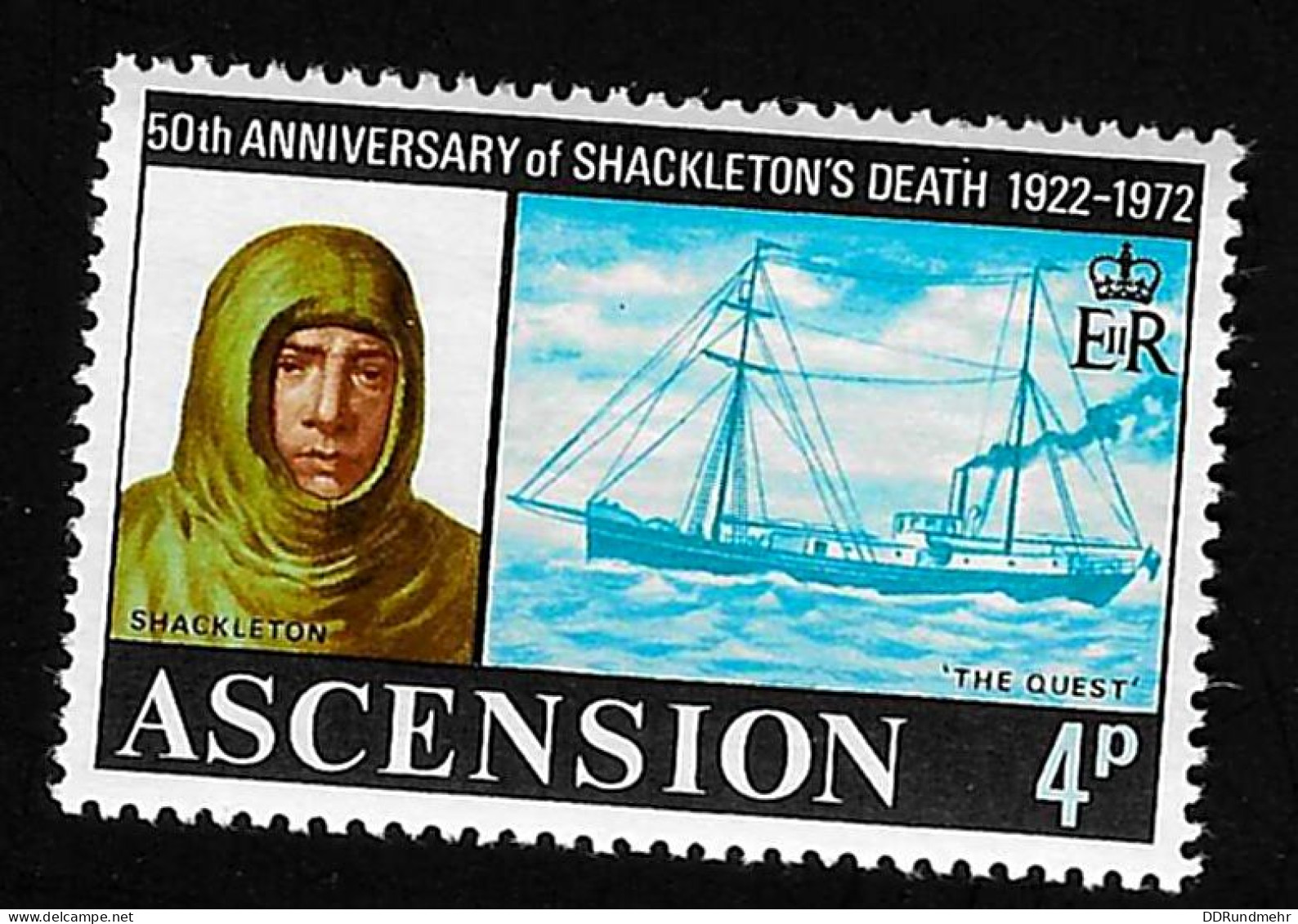 1972 Shackleton  Michel AC 161 Stamp Number AC 161 Yvert Et Tellier AC 162 Stanley Gibbons AC 160 Xx MNH - Ascension (Ile De L')
