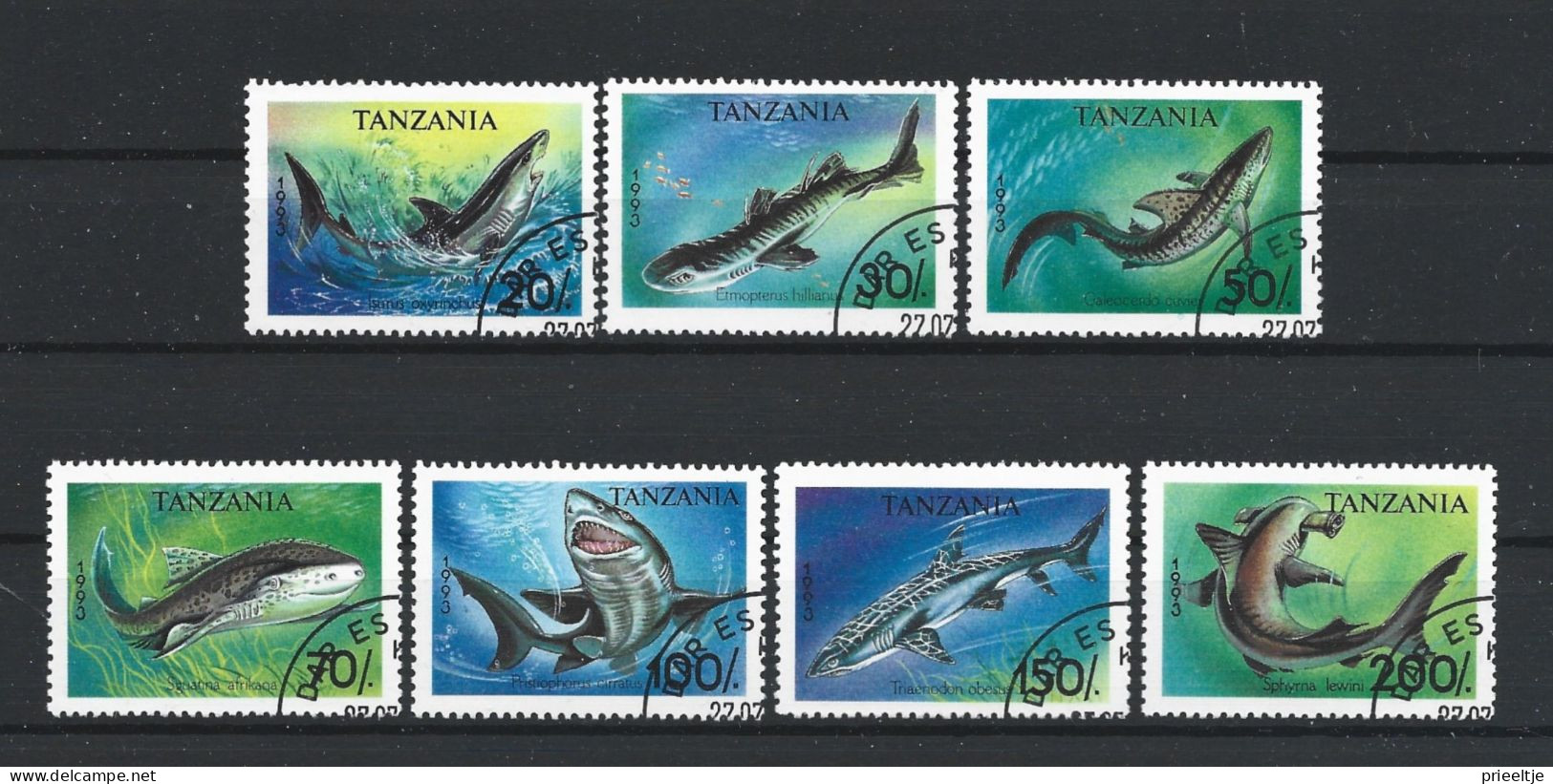 Tanzania 1994 Sharks  Y.T. 1428/1434 (0) - Tanzanie (1964-...)