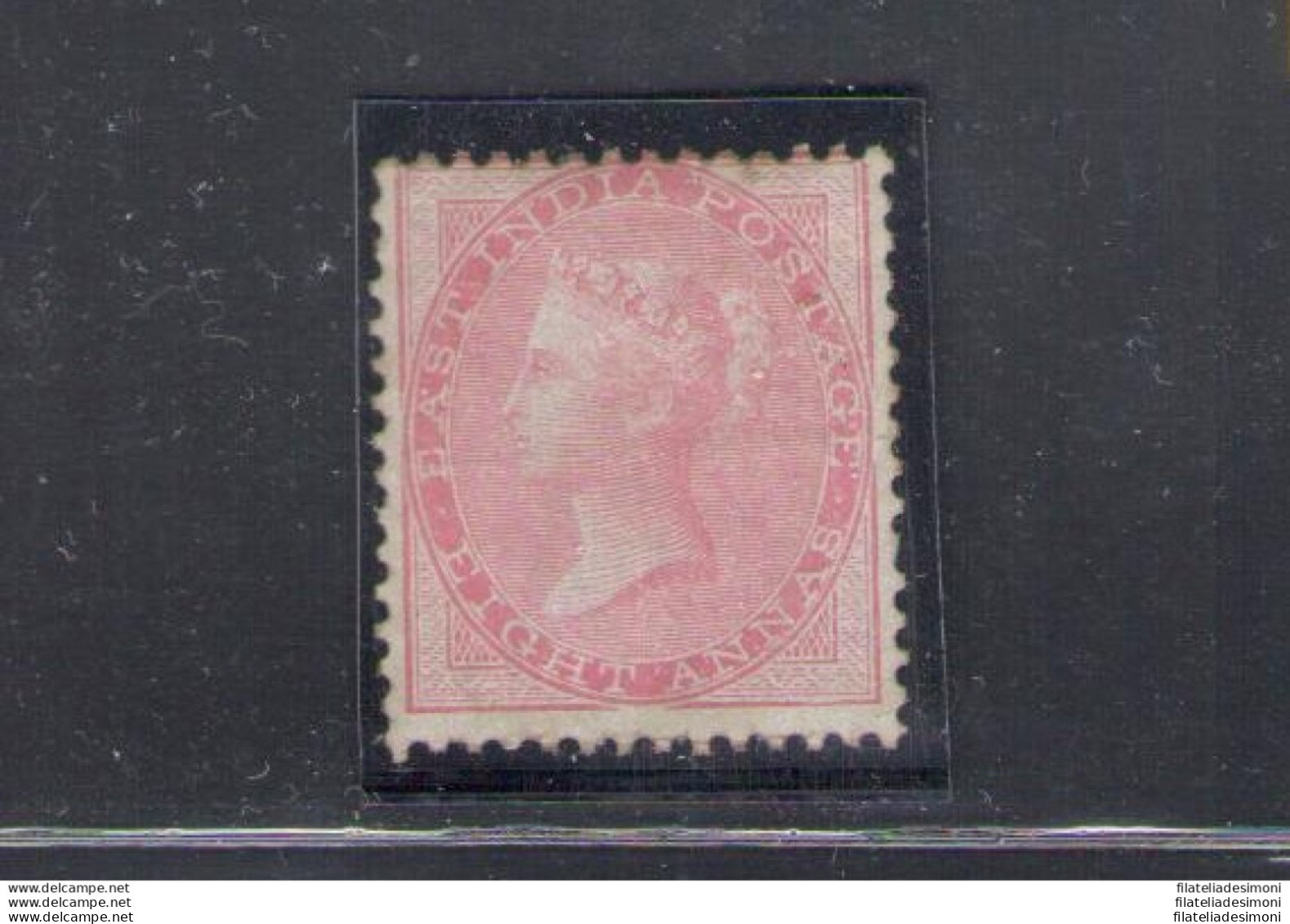 1856-64 India - Stanley Gibbson N. 49 - Regina Vittoria - 8 Anna Pale Carmine- M - Autres & Non Classés