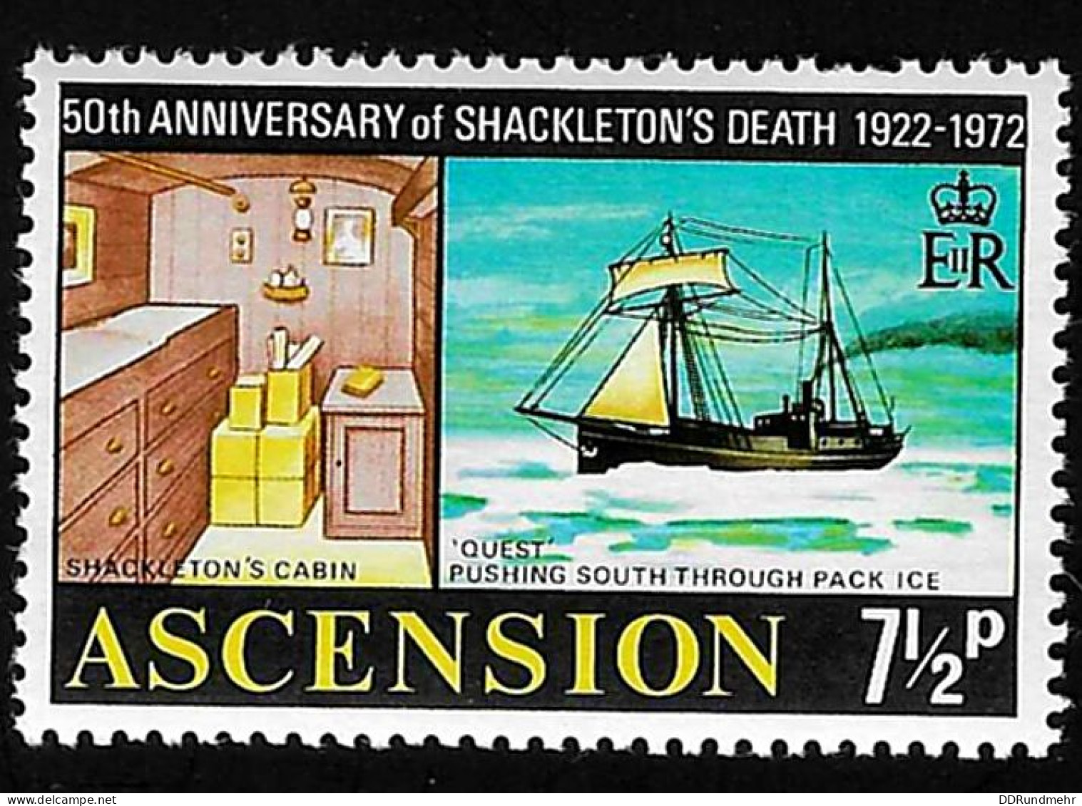 1972 Quest  Michel AC 162 Stamp Number AC 162 Yvert Et Tellier AC 163 Stanley Gibbons AC 161 Xx MNH - Ascension (Ile De L')