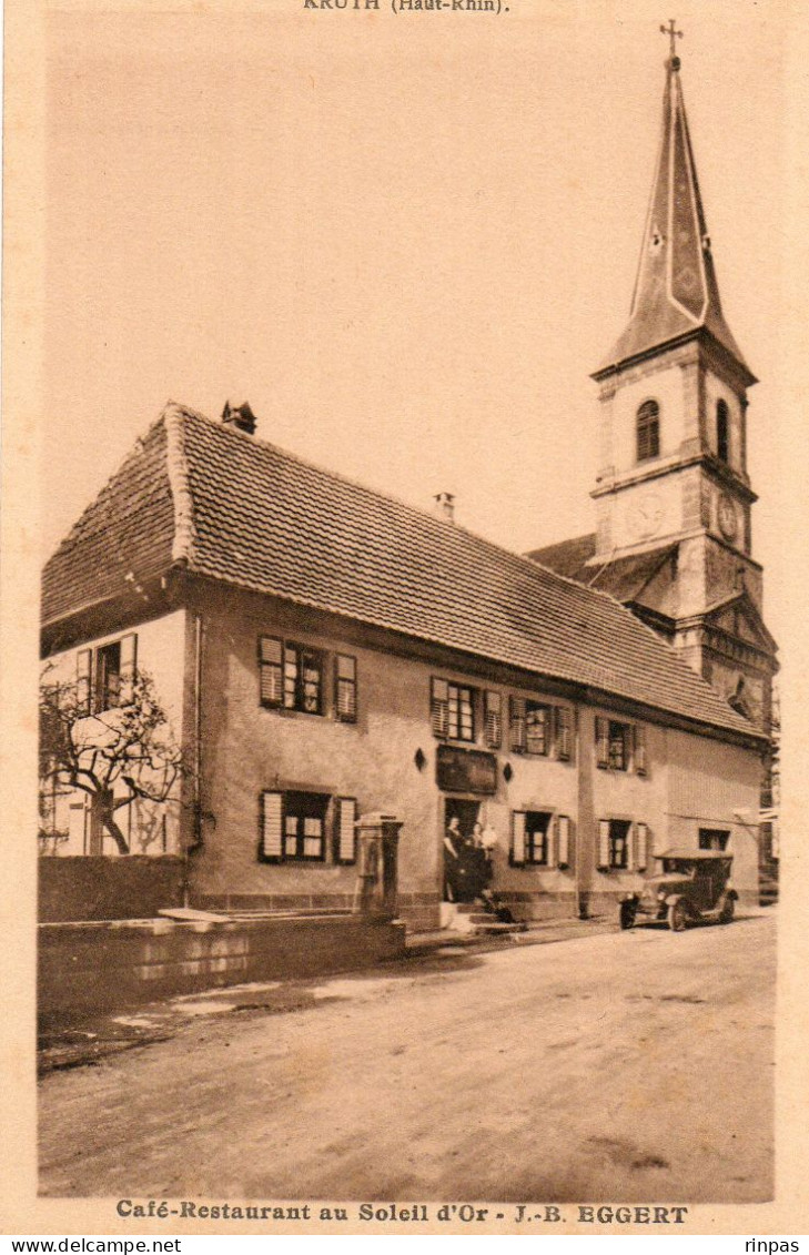 (68) KRUTH Café Restaurant Au Soleil D'Or J B EGGERT, Tacot Voiture Auto (Haut Rhin) (eb) - Autres & Non Classés