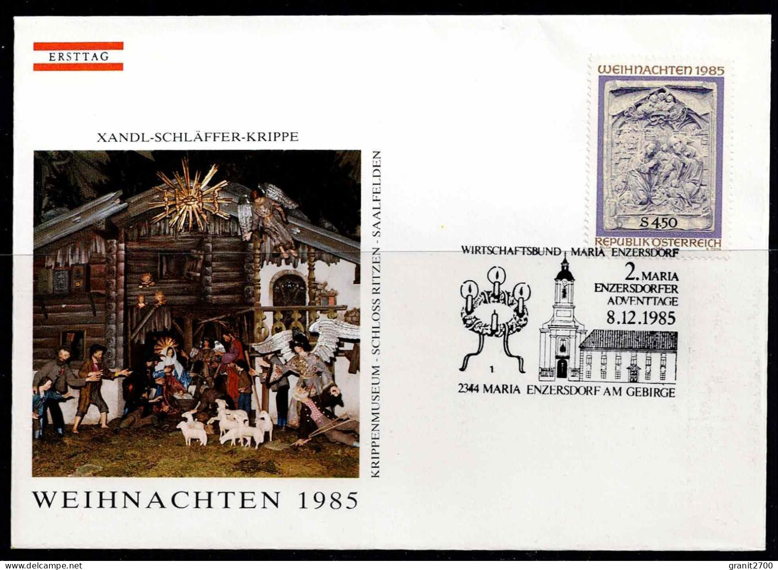 Brief Mit Stempel 2344 Maria Enzersdorf Am Gebirge - 2. Maria Enzersdorfer Adventtage  Vom 8.12.1985 - Sonstige & Ohne Zuordnung