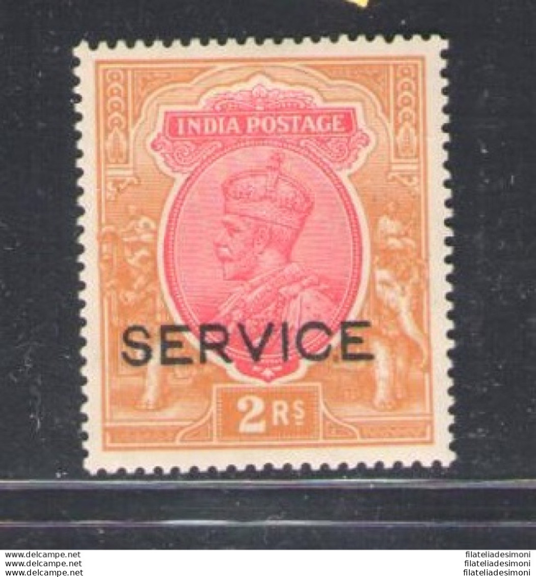 1926-31 India - Service - Stanley Gibbson N. O118 - Effige Di Giorgio V - 2 Rupie Carmine And Orange - MH* - Other & Unclassified